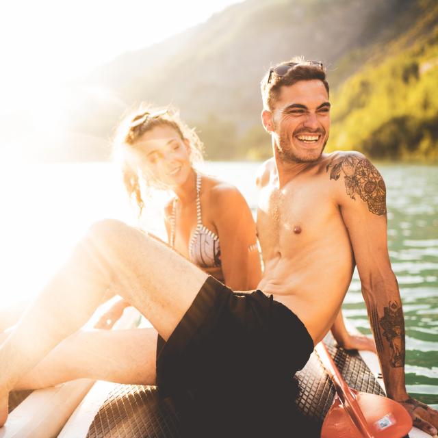 Couple Lac Paddle été